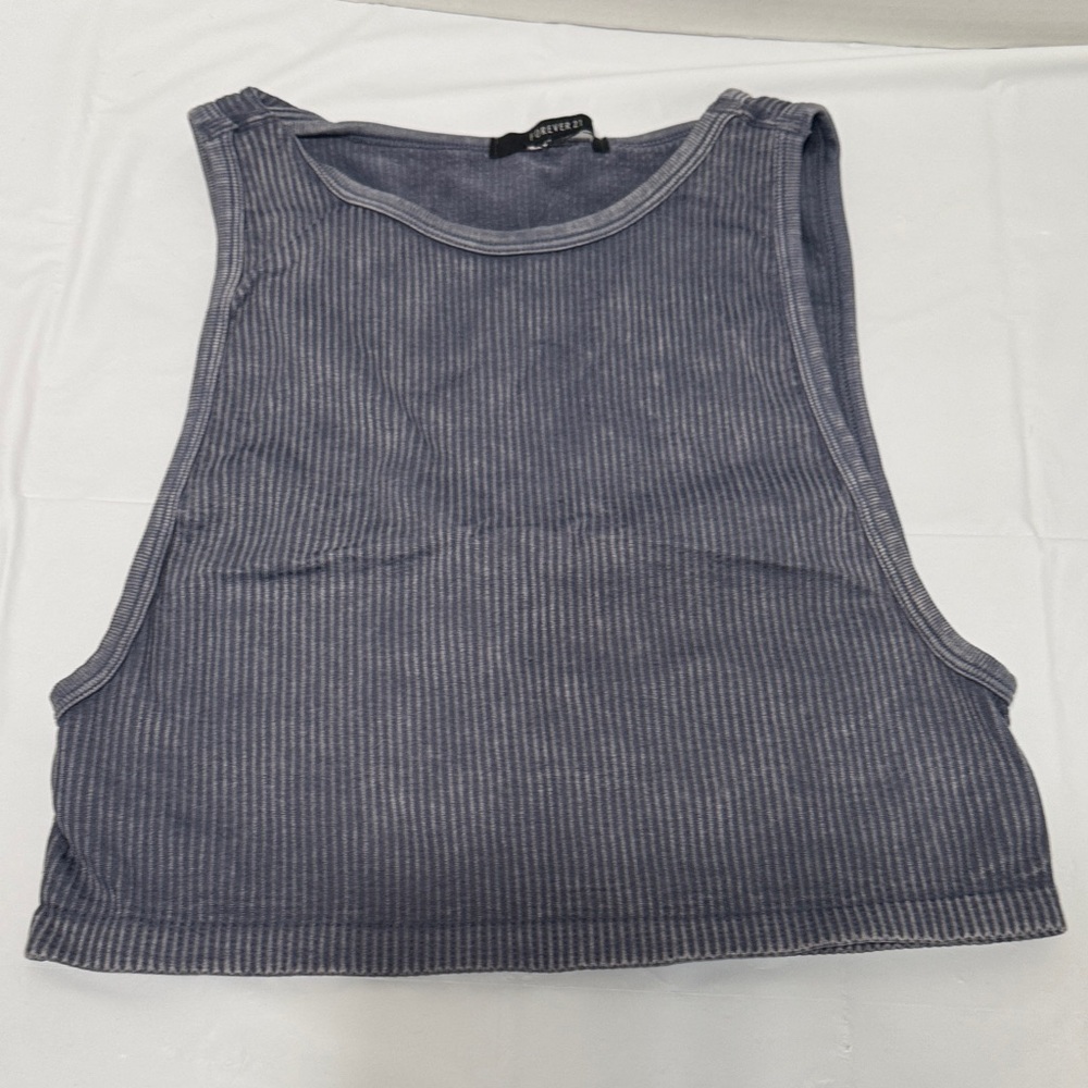 Forever 21 Dark Gray Ribbed Tank Top